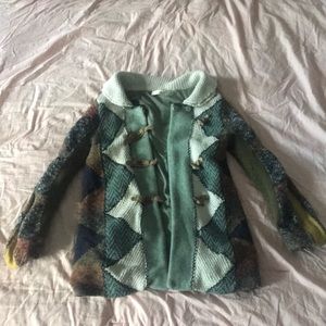 A colorful “Friends” inspired cardigan